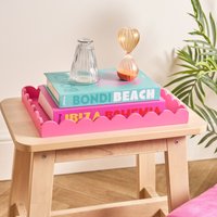 OHS Rectangle Scallop Tray - Pink