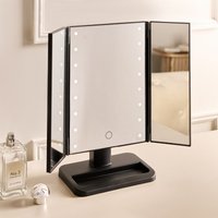 OHS LED 3-Way Vanity Mirror - Black