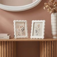 OHS 2 Pack Matte Velvet Photo Frames - Natural