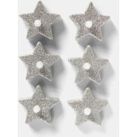 OHS 8 Pack LED Star Tealights - Silver