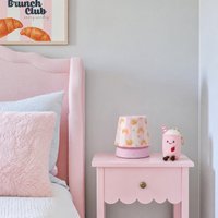 OHS Croissant Print Rechargeable Lamp - Pink