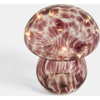 OHS Toadstool Glass Battery Operated Lamp - Berry
