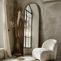 OHS Arched Full Length Free Standing Mirror - Black