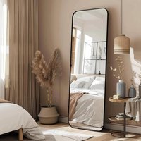 OHS Rounded Full Length Free Standing Mirror - Black