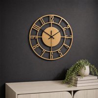 OHS Traditional Skeleton Wall Clock - Gold
