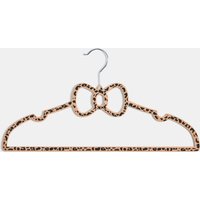 OHS 10 Pack Leopard Print Bow Hangers - Natural