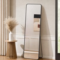 OHS Rounded Full Length Free Standing Mirror, Black - 160cm