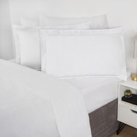 Online Home Shop Enjoy 27% Off OHS White Polycotton Oxford Pillowcases Set of Two