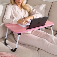 OHS Foldable Laptop Tray Table - Blush