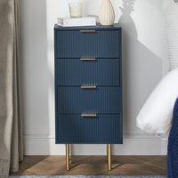 OHS Ribbed 4-Drawer Unit - Navy