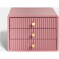 OHS Small Ribbed Desk Drawers - Deep Blush