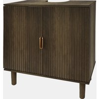 OHS Ribbed Under Sink Unit - Medium Wood