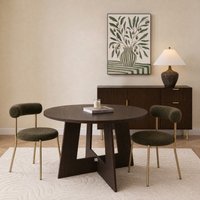 OHS Angular Dining Table - Dark Wood