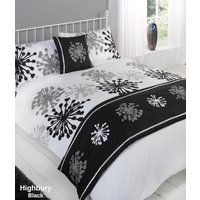 OHS Highbury Floral Bed in a Bag, Black - Single