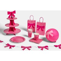 OHS Bow Paper Party Set, Hot Pink/Pink - 41pcs