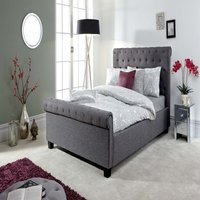 Layla Ottoman Storage Bed, 4ft 6 Double - Charcoal Grey