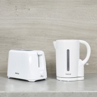 PIFCO Essentials Kettle & 2-Slice Toaster Bundle - White