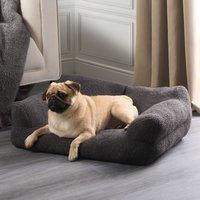OHS Plush Pet Bed Sofa, Charcoal - Medium