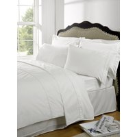 OHS 100% Egyptian Cotton Plain Dye Valance Sheet - White - King Size