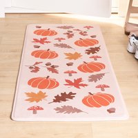 OHS Washable Cosy Autumn Printed Runner - Natural