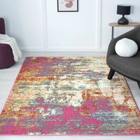 OHS Carnaby Print Binded Rug, Pink - 160 x 230cm