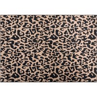 OHS Washable Leopard Print Rug, Brown - 160 x 230cm