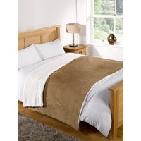Luxurious Sherpa Throw Blanket, Mink - 152 x 177cm