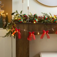OHS 10 Pack LED Bow String Lights - Red