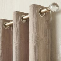 OHS Embossed Arches Eyelet Curtains, Natural - 66 x 90in