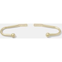 OHS 2 Pack Curtain Rod Tie Backs - Brushed Gold