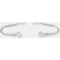 OHS 2 Pack Crystal Ball Curtain Rod Tie Backs - Silver