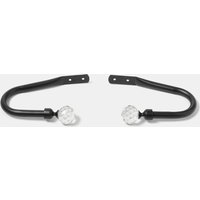 OHS 2 Pack Crystal Ball Curtain Rod Tie Backs - Black