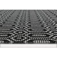 Recycled Cotton Geo Hexagon Grey Rug - 60 x 180cm Melrose Interiors