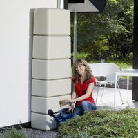 300L Slim Rainwater Wall Tank in Sand Beige