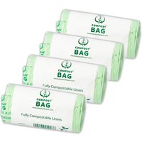 4 Pack Caddy Liners - Suitable for 5Ltr & 7Ltr Caddies (104 Liners) Green Plastic Free Natural Vegetable Starch