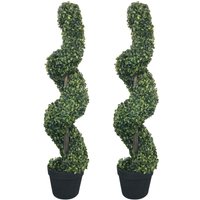 Artificial Boxwood Spiral Tree 90cm - Set of 2 Green Plan Z Distributions