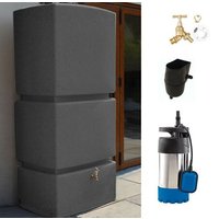 825L Vertical Slim Line Rainwater Tank in Millstone Grit