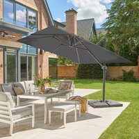 3 x 3m Royce Executive Cantilever Parasol - Carbon Grey Norfolk Leisure
