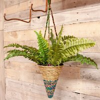 Artisan Hanging Plant Basket - Medium Conical Wildlife World