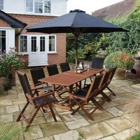 Rowlinson Bali 8 Seater Dining Set Natural Wood