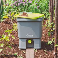 Bokashi Organko Compost Bin Set (2 x 16L) Grey-Lime with 2kg Bokashi Bran Skaza