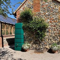 330L Slim Rainwater Wall Tank in Green