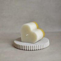 Recycled Wax Ginger & Lime Heart Candle 100% Recycled Wax The Recycled Candle Company