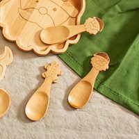 Set of 3 Eco Friendly Bamboo Santa Spoons Natural Wood 100% planet-friendly bamboo Sass & Belle