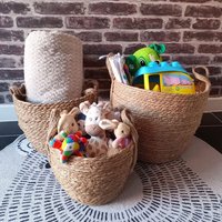 Cattail Leaf Basket Set of 3 assorted sizes - Natural Koopman