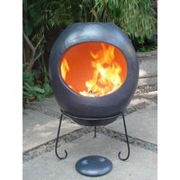 Ellipse XL Mexican Chimenea in Charcoal Grey Gardeco
