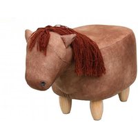 Henry the Horse Chestnut Velvet Footstool Gardeco
