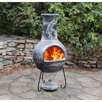 Medium Iguana Grey Mexican Chimenea Gardeco