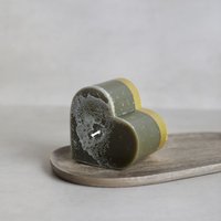 Recycled Wax Nordic Spruce & Holly Heart Candle 100% Recycled Wax The Recycled Candle Company
