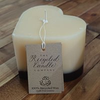 Recycled Wax Bitter Orange & Ylang Ylang Heart Candle 100% Recycled Wax The Recycled Candle Company